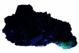 Fluorescent Hyalite Opal on Lustrous Black Tourmaline (Schorl) #239685-2